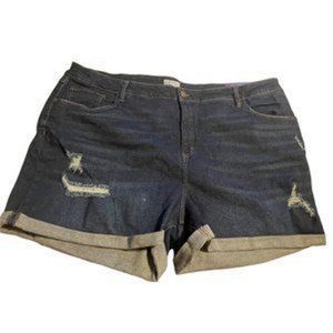 Ava &amp; Viv high rise midi jean shorts 26W NWT